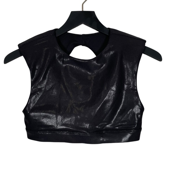 Alo Yoga Size S Super Shine Flash Bra in Black - Picture 3 of 7